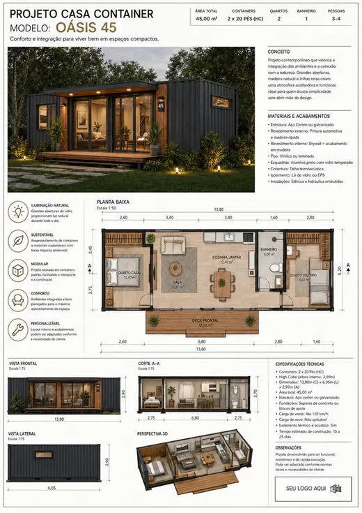 Projeto de casa container 4