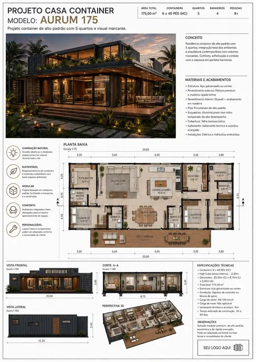 Projeto de casa container 21
