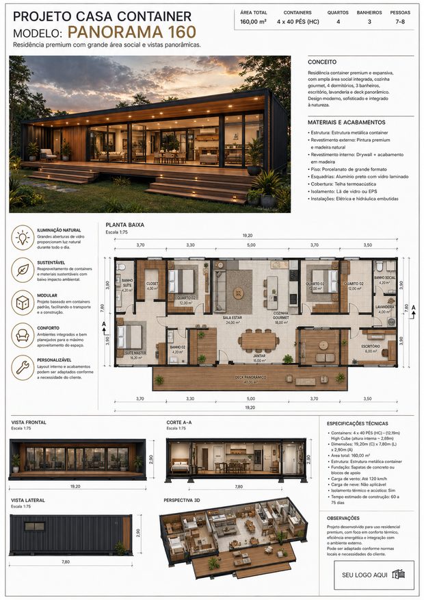 Projeto de casa container 12