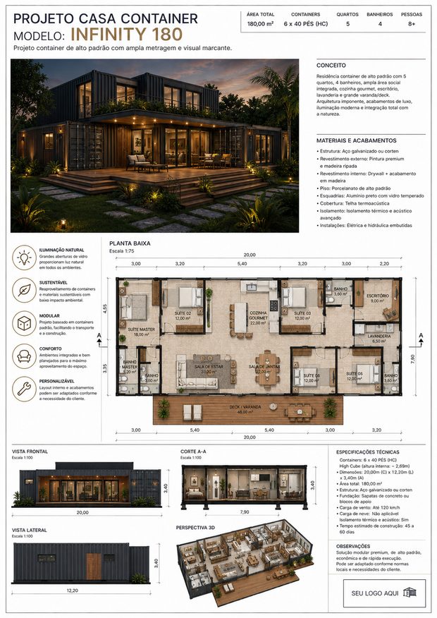Projeto de casa container 13