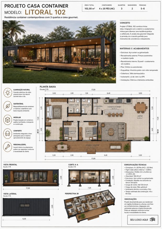 Projeto de casa container 27