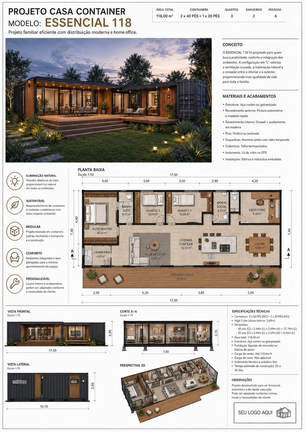 Projeto de casa container 28
